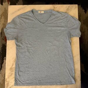 Light Blue V-Neck Men's Shirt